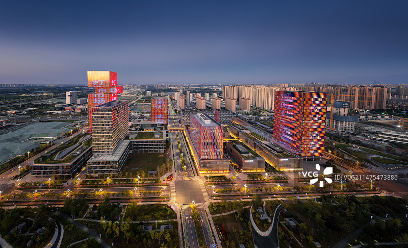 陕西省西安市西咸新区能源金融贸易区图片素材