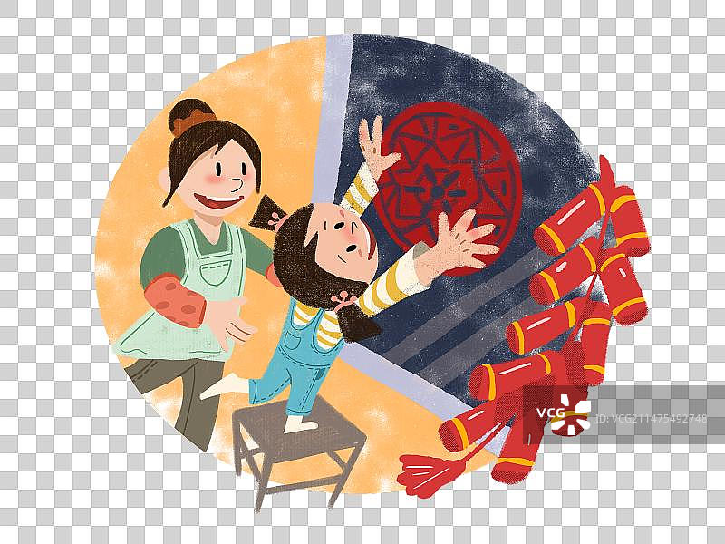 贴窗花图片素材