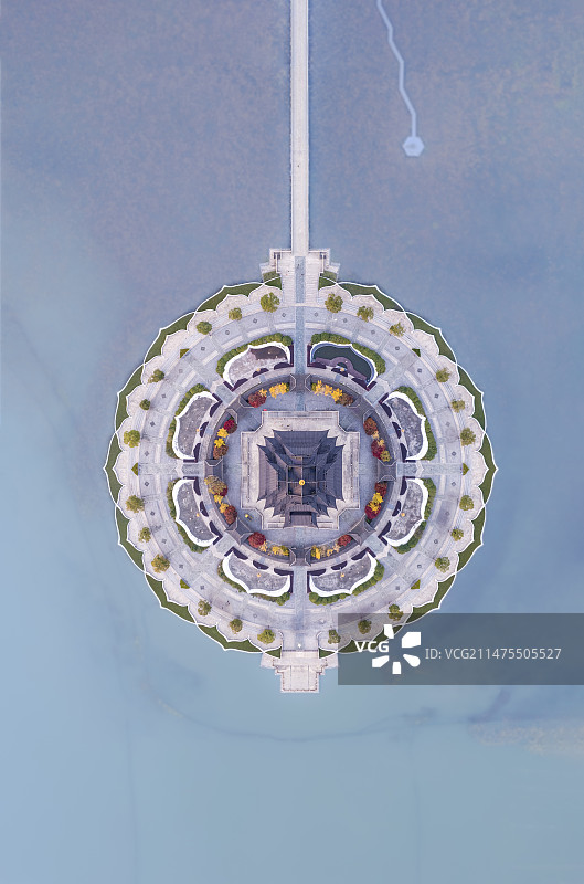 航拍苏州重元寺美景图片素材