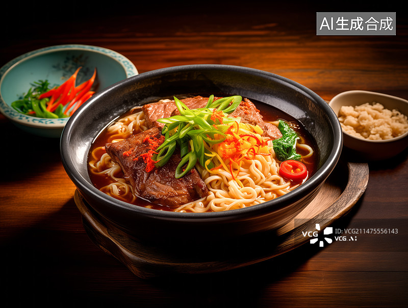 【AI数字艺术】一碗牛肉面图片素材