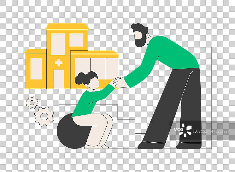 儿童康复中心抽象概念图片素材