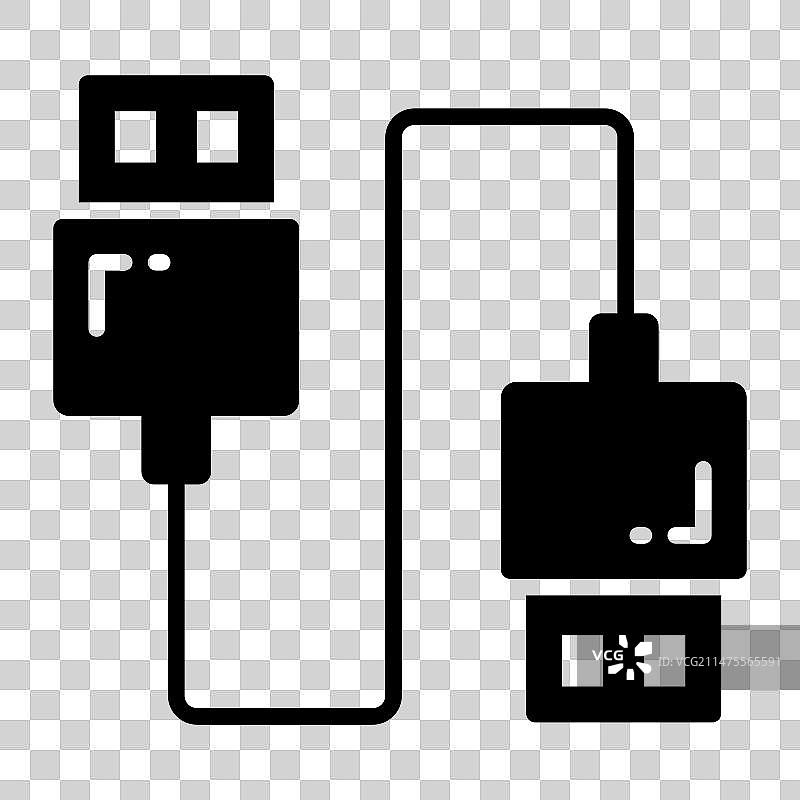 数据线图标的现代风格设计图片素材