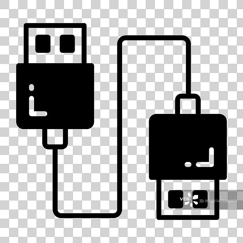 数据线图标的现代风格设计图片素材