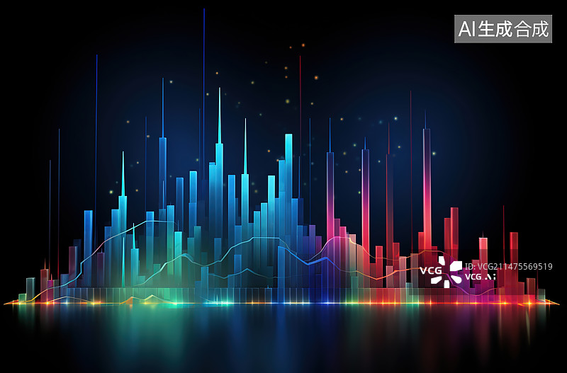 【AI数字艺术】金融经济财经行情投资理财股市股票向上的增长趋势高速发展概念背景图片图片素材