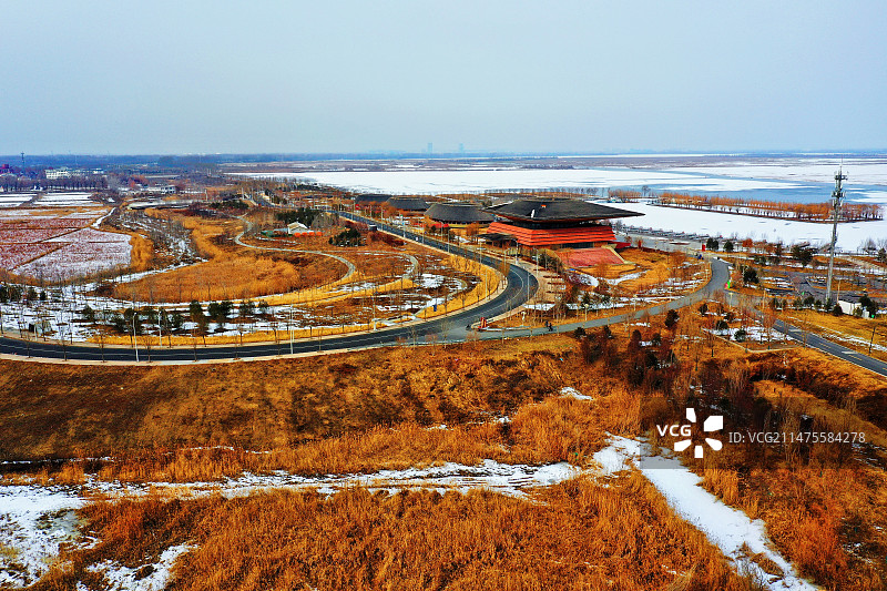 华北明珠白洋淀雄安新区安新码头图片素材