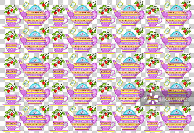 下午茶时间无缝图案图片素材