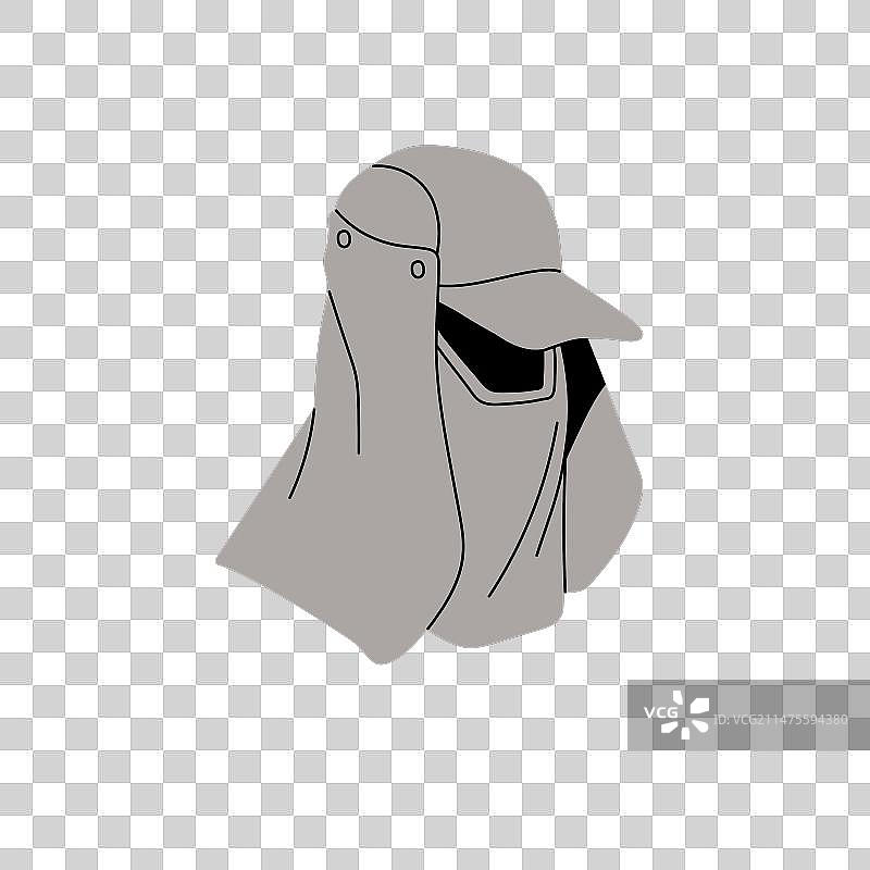 带面罩防紫外线货车司机棒球帽图片素材