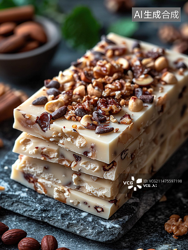 【AI数字艺术】牛轧糖图片素材