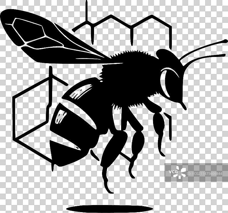 高品质蜜蜂logo设计，适用于T恤图片素材