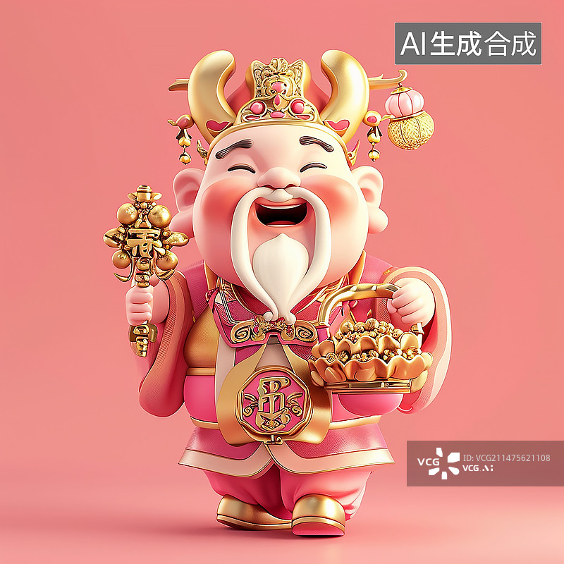 【AI数字艺术】财神爷图片素材