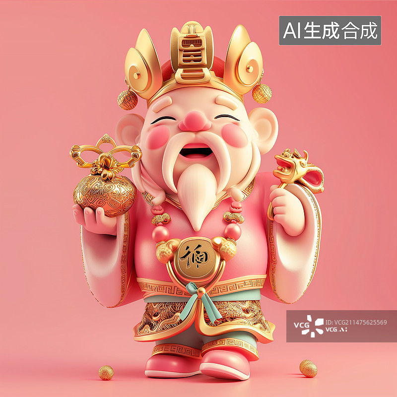 【AI数字艺术】财神爷图片素材