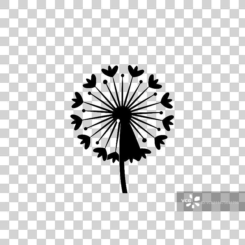 蒲公英 - 黑与白图片素材