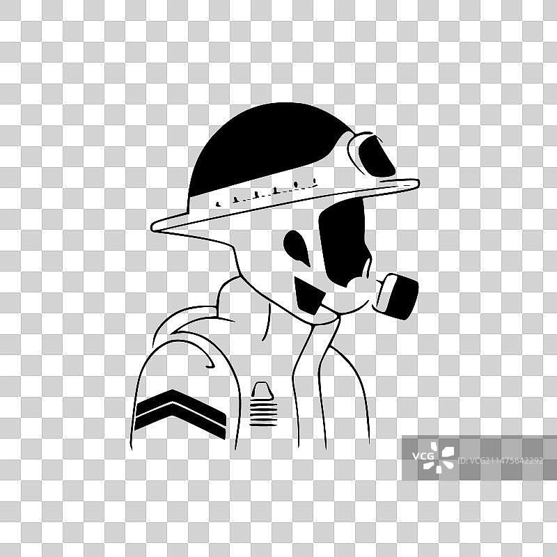 消防员 - 黑白图片素材