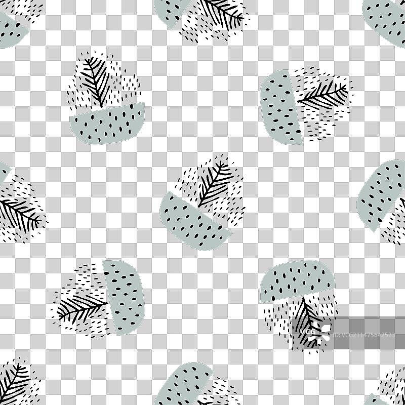 世纪中期现代花卉无缝图案图片素材