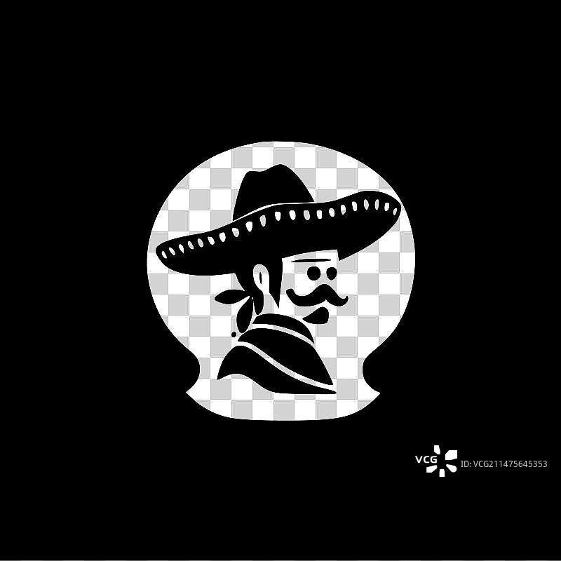 墨西哥极简剪影图片素材