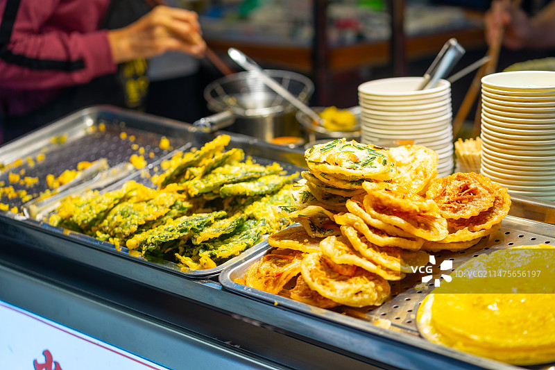 韭菜虾饼图片素材