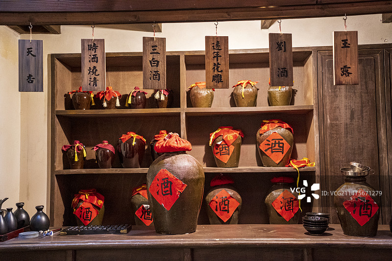 传统酒柜酒坊酒肆酒作坊商品铺子图片素材