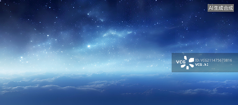 【AI数字艺术】AIGC:天文学 天空 山脉抽象背景 插图图片素材
