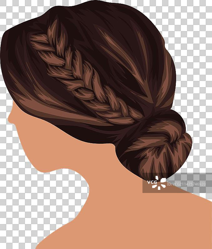 棕色头发的女人图片素材