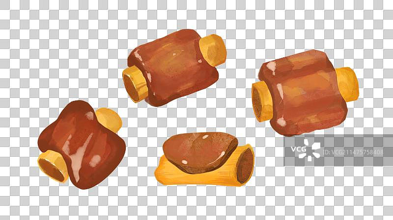 饮食食物排骨手绘风格插画元素图片素材