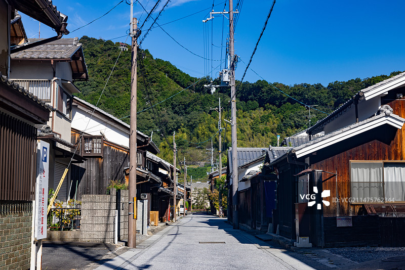 日本近江八幡市八幡堀乡村街景图片素材