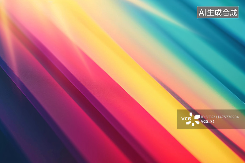 【AI数字艺术】在彩虹背景下显示光谱颜色，抽象彩虹背景概念插图图片素材