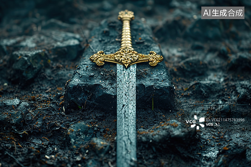 【AI数字艺术】生锈金属上的十字架特写镜头图片素材