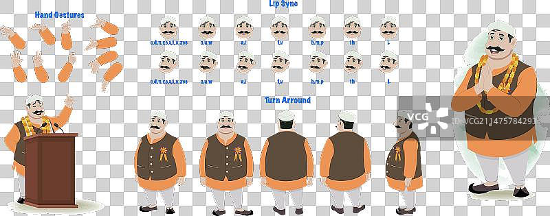 印度政治人物领导模型图图片素材