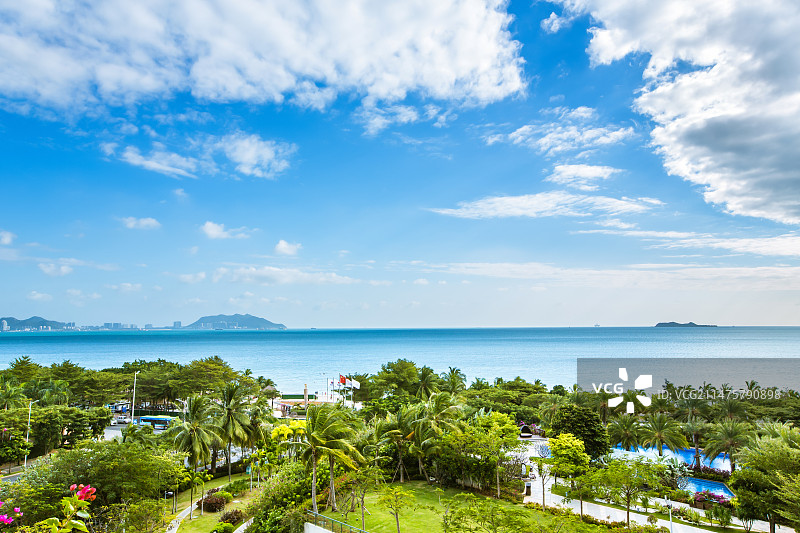 中国海南省三亚市三亚湾椰梦长廊风景区景观图片素材