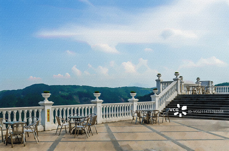 山上休闲茶座图片素材