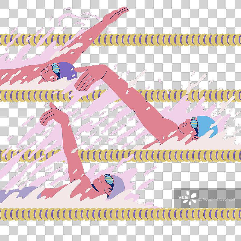 奥运会游泳仰泳免抠图人像图片素材