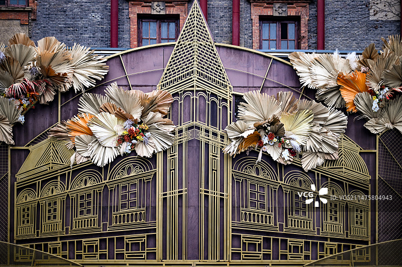 上海历史石库门建筑群张园图片素材