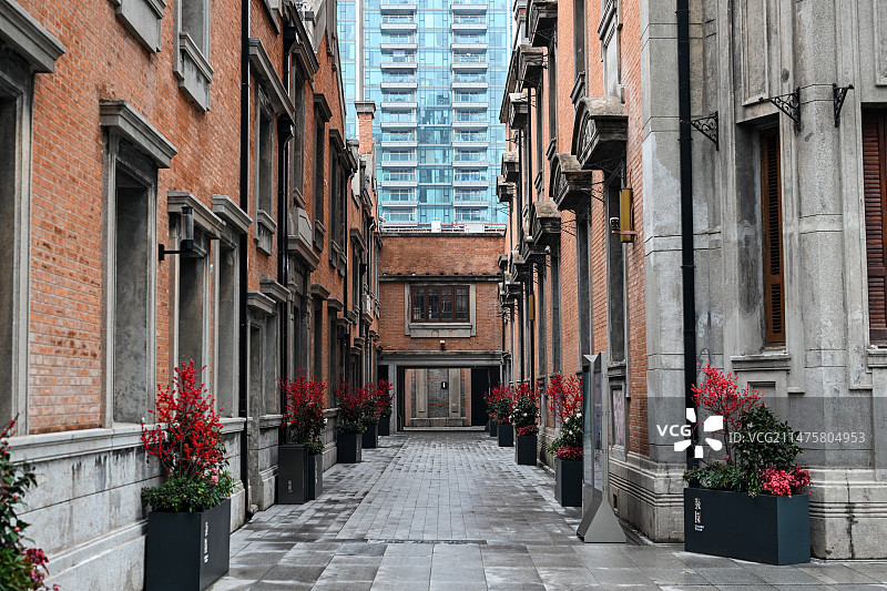 上海历史石库门建筑群张园图片素材