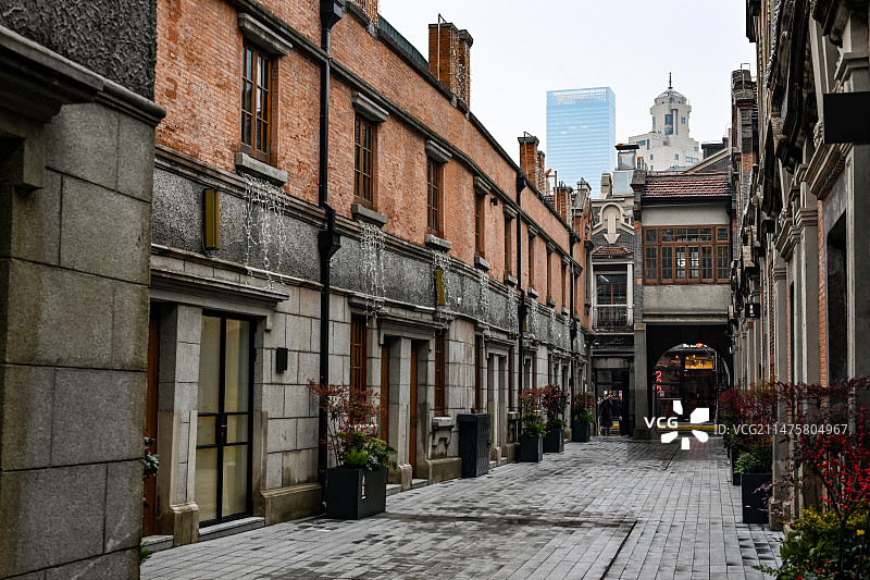 上海历史石库门建筑群张园图片素材