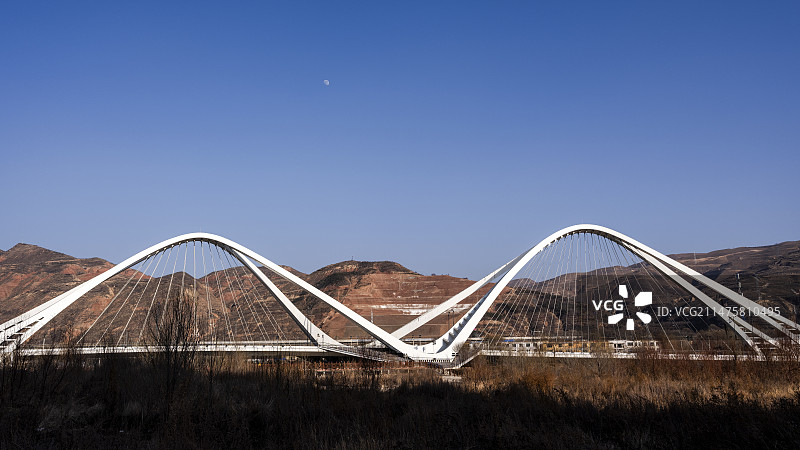 青海西宁北川河湿地冬日即景图片素材