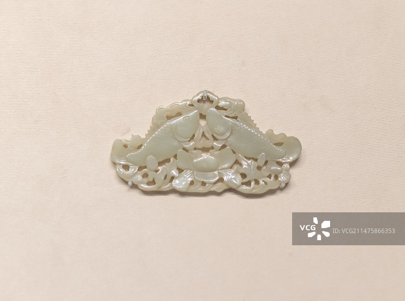 双鱼莲纹玉佩 清 四川博物院藏图片素材