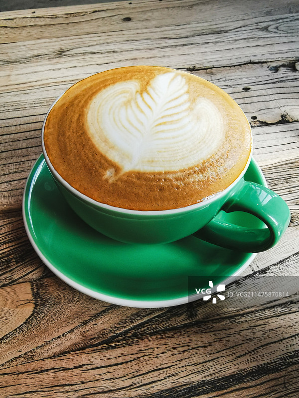 一杯拿铁咖啡图片素材