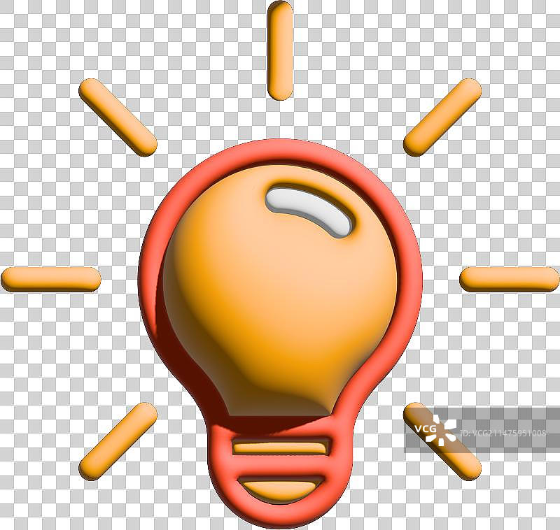 卡通想法灯泡图片素材
