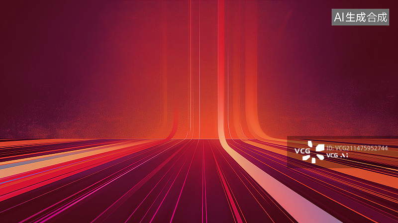 【AI数字艺术】红色橙色紫色发光线条抽象背景图片素材