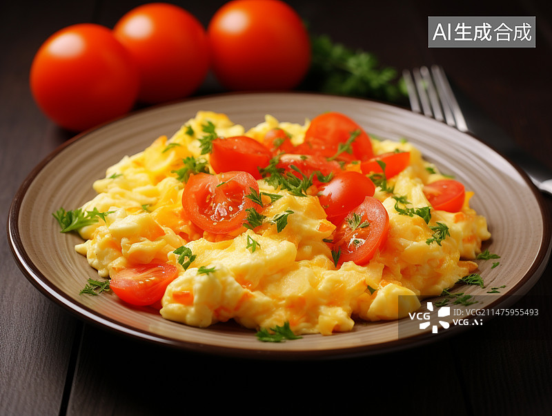 【AI数字艺术】西红柿鸡蛋图片素材