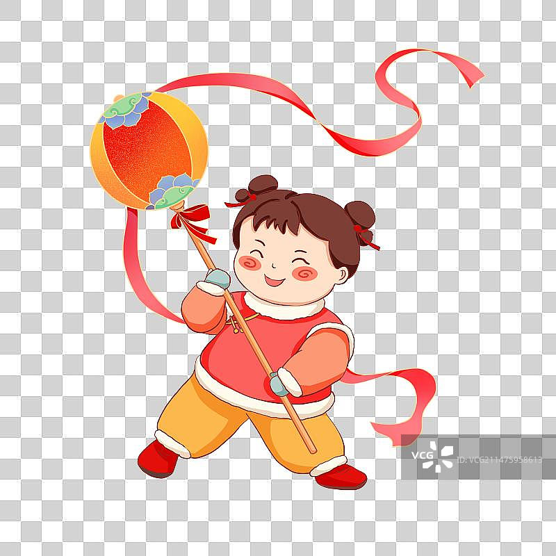 中国风春节舞龙小孩图片素材