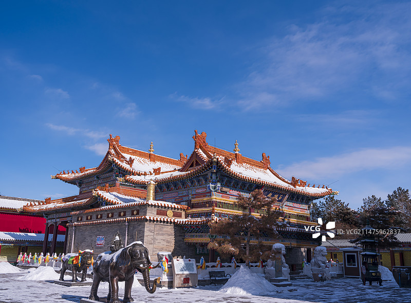 呼和浩特大召寺图片素材
