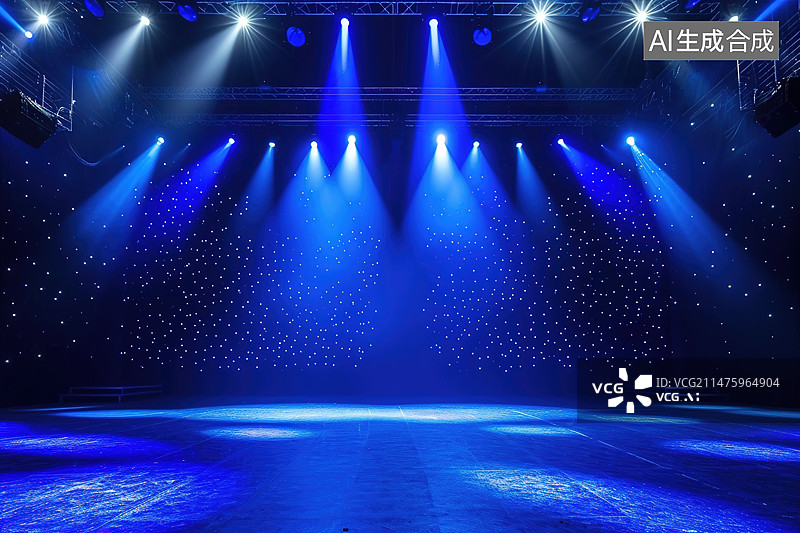 【AI数字艺术】聚光灯下的舞台图片素材
