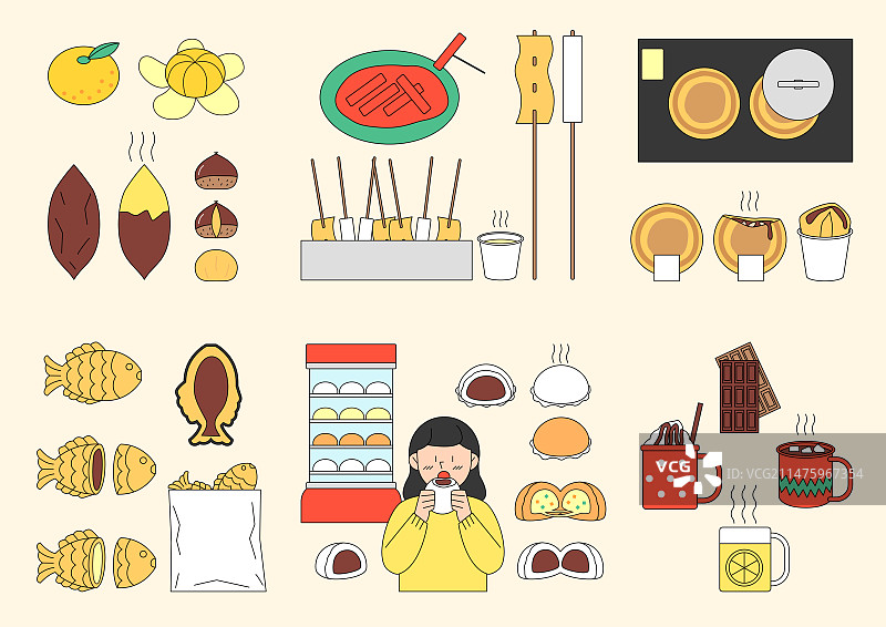 大量的冬季零食图片素材