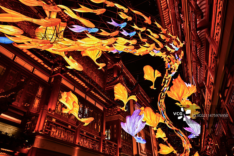 豫园灯会大鱼海棠图片素材