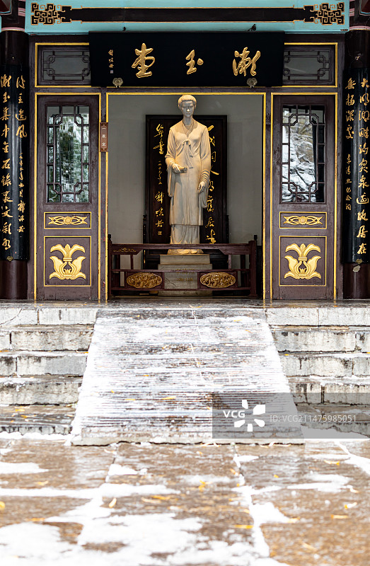 雪中雪后的山东济南天下第一泉趵突泉自然建筑景观.泉水自然地质博物馆.济南五三惨案纪念馆.李清照纪念堂图片素材