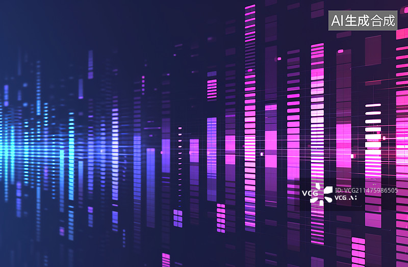 【AI数字艺术】声音线条波浪图案设计现代风格图片素材