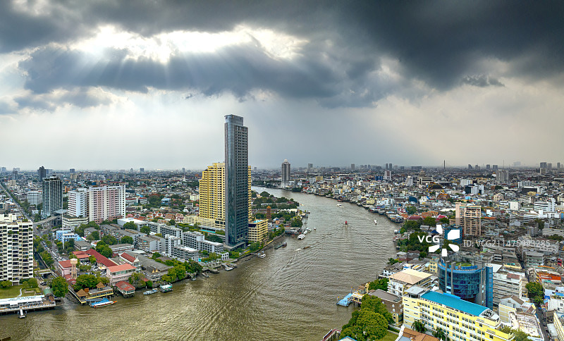 泰国三攀他旺区老街图片素材