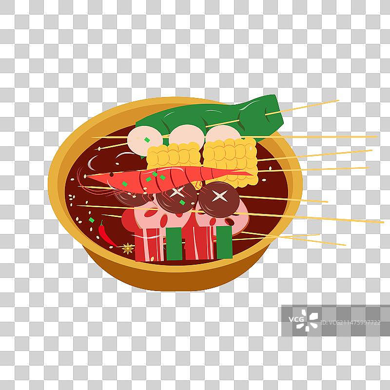 串串美食插画图片素材