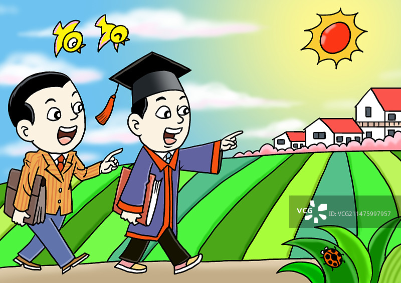 科技人才回乡支持乡村振兴美丽中国建设图片素材